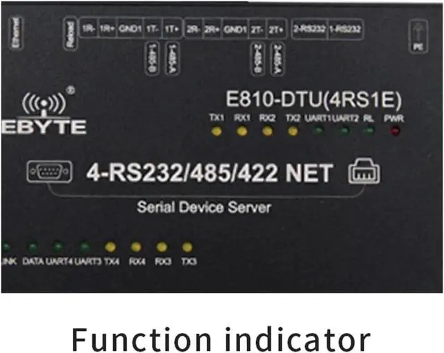 Alt view image 4 of 4 - Ethernet RS422 RS485 RS232 Ethernet 4 Channel Serial Port Server E810-DTU(4RS1E) Processor Modbus RTU UDP TCP Data Transceiver