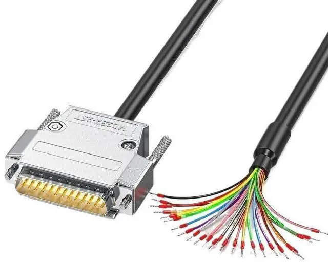 Main image of DB9 DB15 DB25 DB37 Serial Port Connector Line with Number Tube 9/15/25/37 Pin Terminal Wire Parallel Port Connecting Cord(DB25-MM,1 Meter)