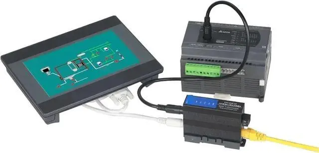 Alt view image 2 of 2 - ETH-DVP-2P Ethernet Extension Module RS232-ETH to HMI Converter Suitable for Series Communication Programable(ETH-DVP-2P)