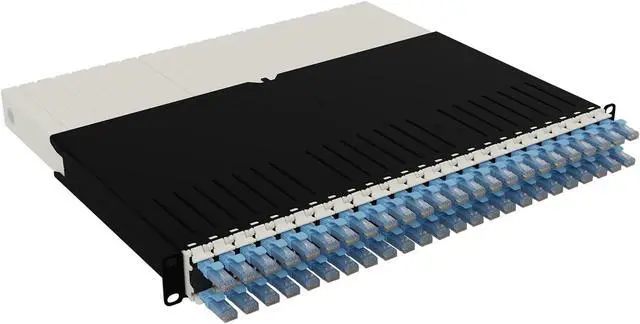 Alt view image 2 of 3 - Patchbox ONE 8 RU Cat.6a - 24-Port Patch Panel with Retractable Cable Management System for 19 Racks, Includes Flat 10GB Network Cables for Easy Network and Server Rack Setup (UTP, Bl, 0.e8m / 8RU)