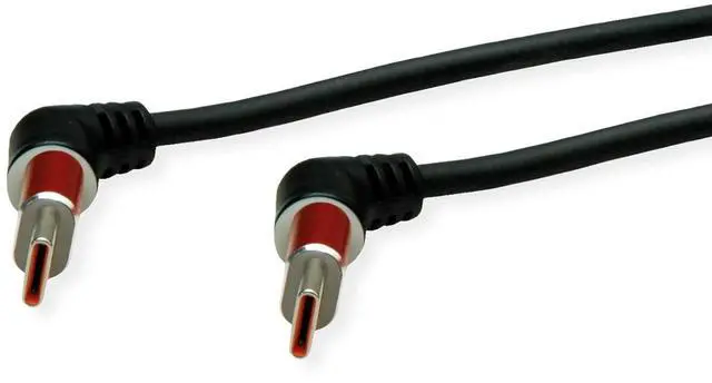 Alt view image 2 of 5 - ROLINE USB 2.0 Cable, Type C - C, ST/ST, 360° Rotation, 60 W, Spiral Cable, Black/Red, 1.5 m
