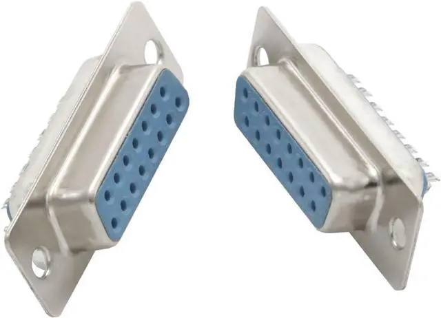 Alt view image 3 of 5 - 5PCS DB9 DB15 DB25 DB37 Hole/Pin Female/Male Blue Welded Connector RS232 Serial Port Socket DB D-SUB Adapter 9/15/25/37 pin(DB15P Male)