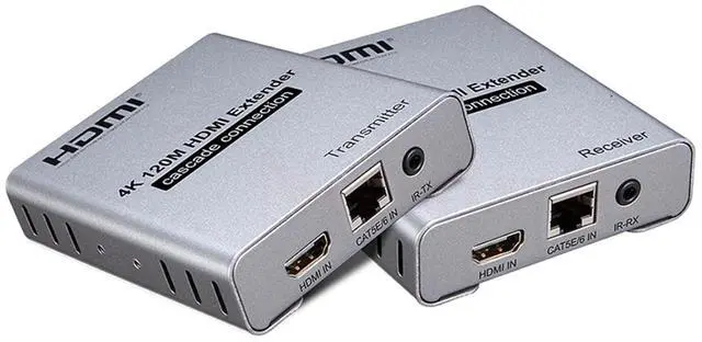 Main image of 4K 120M HDMI Extender Over Cat5e/6 RJ45 Ethernet Cable 4K@30HZ Audio Video Splitter Up to 120M Support Laptop DVD TV Accessory new