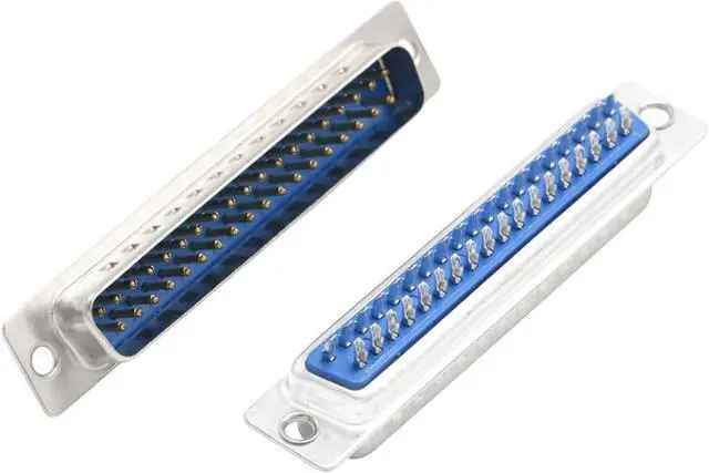 Alt view image 5 of 5 - 5PCS DB9 DB15 DB25 DB37 Hole/Pin Female/Male Blue Welded Connector RS232 Serial Port Socket DB D-SUB Adapter 9/15/25/37 pin(DB15P Male)