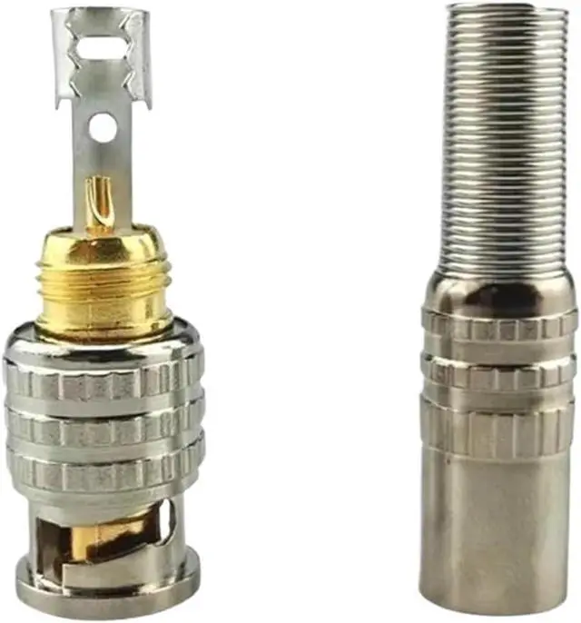 Alt view image 3 of 6 - 10pcs welding BNC joint Copper core BNC/Q9 special video cable joint for monitoring engineering 75-3-4-5 video cable joint
