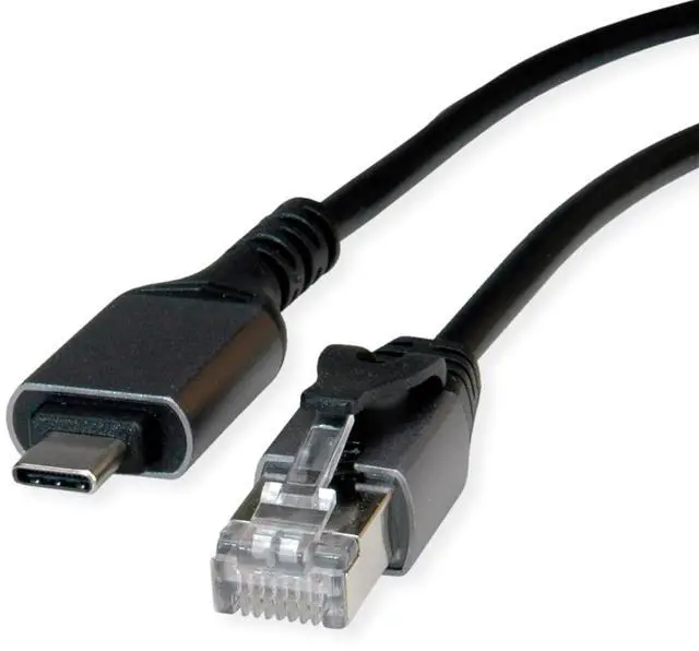 Main image of VALUE USB 3.2 Gen 2 Type C to Gigabit Ethernet Converter Cable Black 2m