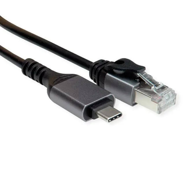 Alt view image 2 of 3 - VALUE USB 3.2 Gen 2 Type C to Gigabit Ethernet Converter Cable Black 2m