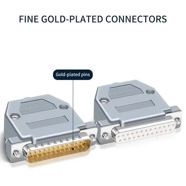 Alt view image 4 of 7 - DB25 Soldering Plug Two-Row D-SUDB DB 25 Pin Male Female Connector 25-pin Welding Connectors Adapter(BWF)