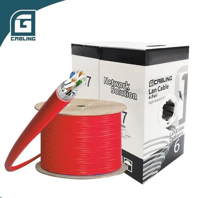 Alt view image 3 of 7 - Cat7 Bulk Ethernet Cable 1000FT, 305m S/FTP Solid Copper 23AWG, Shielded LAN Cable for Data Center, Patch Panel, Network Install