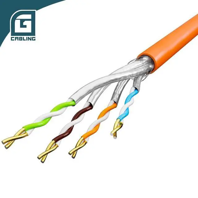Alt view image 4 of 7 - Cat7 Bulk Ethernet Cable 1000FT, 305m S/FTP Solid Copper 23AWG, Shielded LAN Cable for Data Center, Patch Panel, Network Install