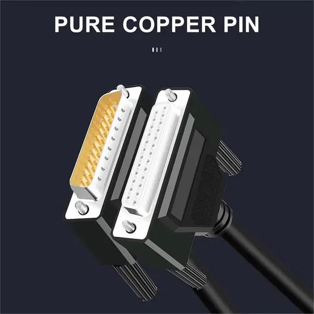 Alt view image 4 of 7 - 1Pcs Double Shield DB25 Parallel Port Data Transmission Cable Male to Female 25pin Pure Copper Computer Printing Connector 0.5M 3M(M to Fe,15M)