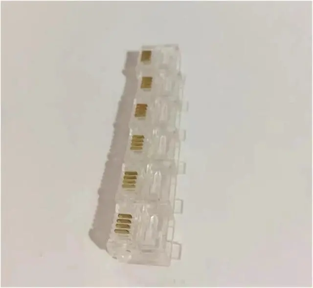 Alt view image 3 of 4 - 100pcs1000pcs RJ11 Crystal Head 6P4C Universal Telephone 4-Core Crystal Connector(100pcs)
