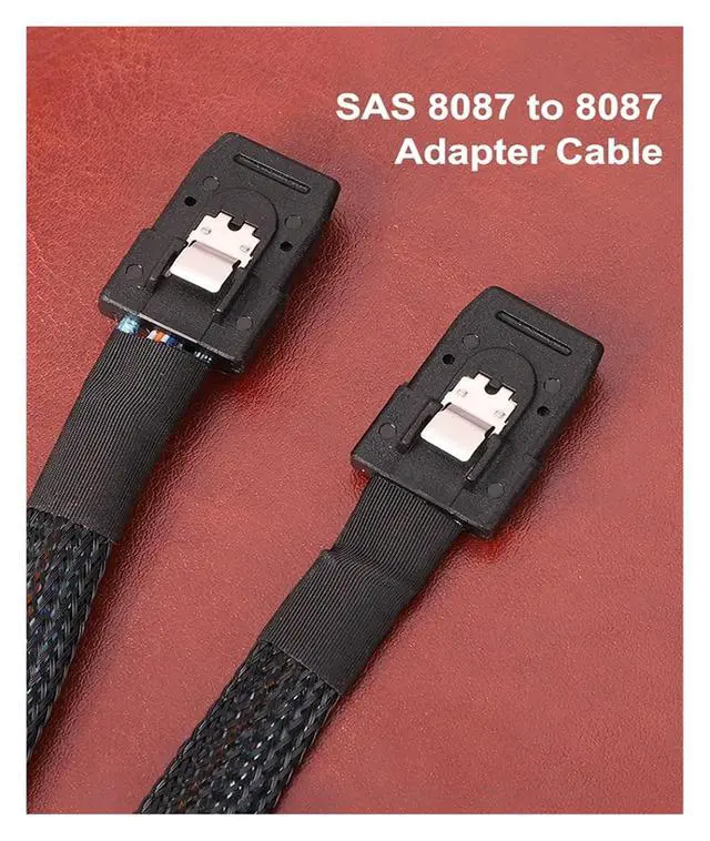 Alt view image 4 of 5 - S-AS 8087 to 8087 Transfer Cable Replacement 50cm S-AS SFF 8087 to SFF 8087 Server Hard Disk Data Cable