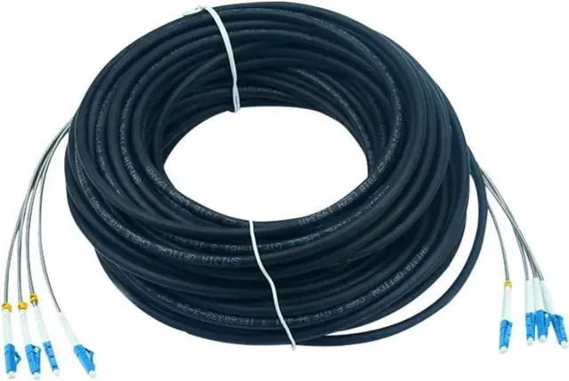 Main image of Outdoor Fibre Optic Cable, Singlemode, 4 Core, Waterproof and Tensile Resistant, Armoured Fibre, Wire Diameter 7mm, 30mm, 5m, 10m(FC-FC 10Meters)