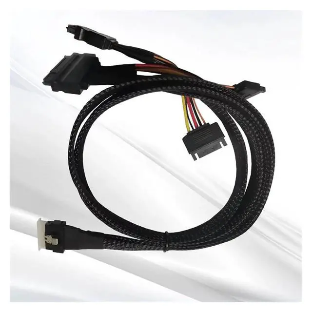 Alt view image 5 of 5 - Hard Drive Cable SFF8654(8I) Slim S-AS to 2SFF8639 NVMe U.2 Hard Drive Cable Multi-Functional Hard