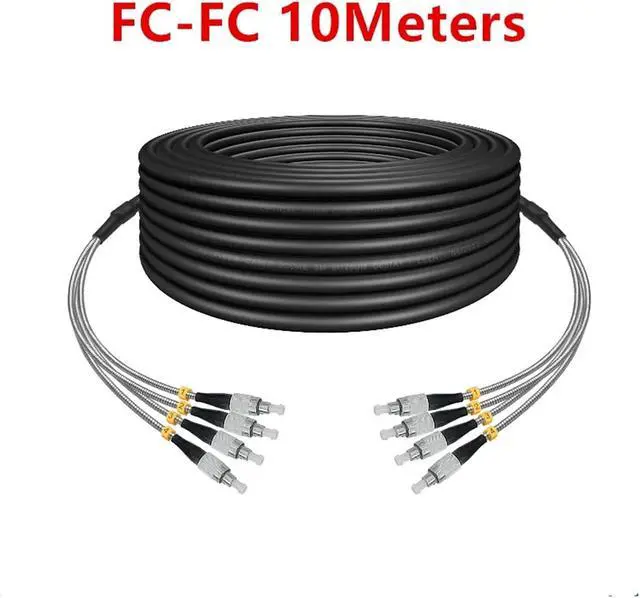 Alt view image 2 of 7 - Outdoor Fibre Optic Cable, Singlemode, 4 Core, Waterproof and Tensile Resistant, Armoured Fibre, Wire Diameter 7mm, 30mm, 5m, 10m(FC-FC 10Meters)