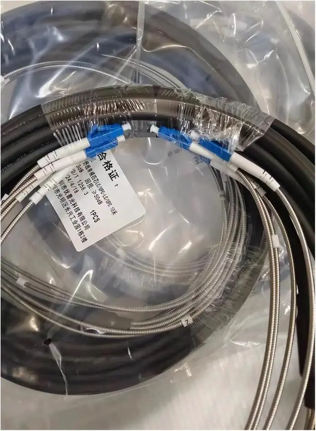 Alt view image 6 of 7 - Outdoor Fibre Optic Cable, Singlemode, 4 Core, Waterproof and Tensile Resistant, Armoured Fibre, Wire Diameter 7mm, 30mm, 5m, 10m(FC-FC 10Meters)