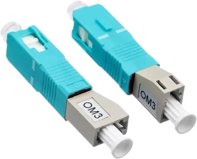 Alt view image 2 of 5 - 10pcs SC Male-lc Female OM3 multimode Optical Fiber red Light Pen Adapter Male Female Flange Coupler SC-LC Hybrid