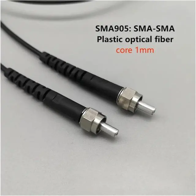 Alt view image 2 of 5 - SMA905 Plastic Fiber Optic POF Jumper 1.0mm 980/1000um Metal Connector SMA-St SMA-FC 1M/2M/30MM(SMA-FC 3 Meters)
