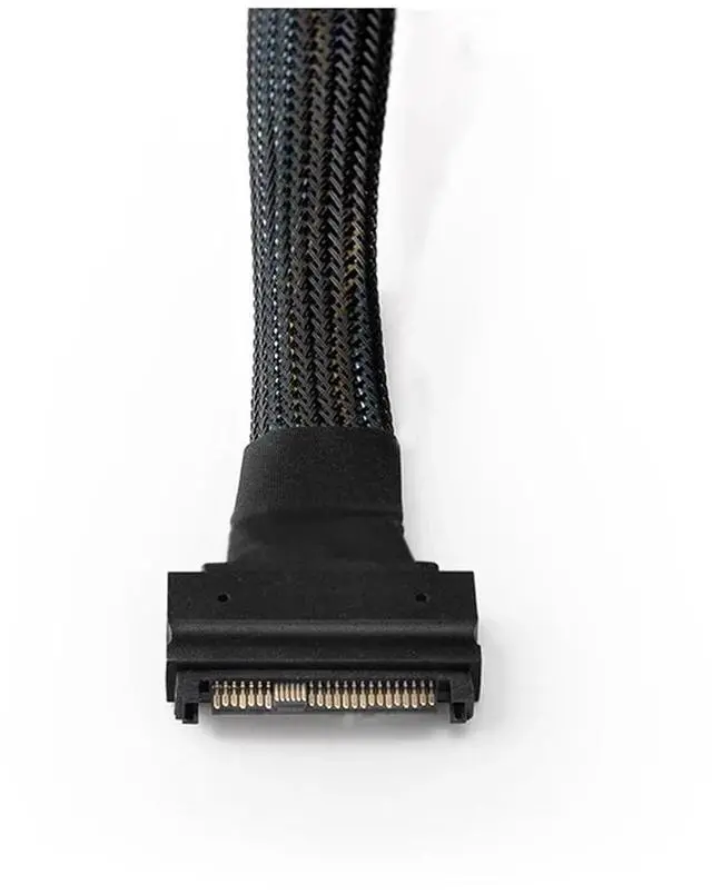 Alt view image 3 of 4 - S-AS SFF-8639 to SFF-8639 U.2 Extension Cable SFF8639 to SFF8639 68Pin Male to Female 8639 to 8639 Data Cable PCI-E4.0 Full Speed