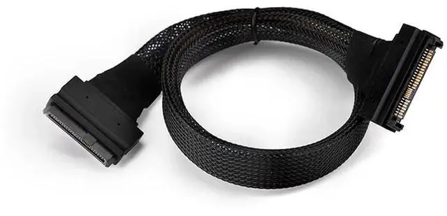 Alt view image 4 of 4 - S-AS SFF-8639 to SFF-8639 U.2 Extension Cable SFF8639 to SFF8639 68Pin Male to Female 8639 to 8639 Data Cable PCI-E4.0 Full Speed