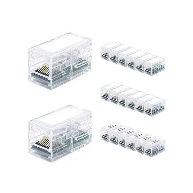 Alt view image 2 of 7 - Female to RJ45 Ethernet Coupler Adapter for Cat5E Cat6 Cat7 Network Cable Extender(4PCS,Transparent)