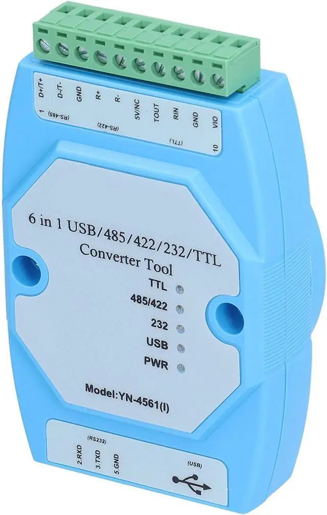 Alt view image 2 of 7 - Isolated 6-in-1 FT232 USB 485/422/232 TTL Converter YN4561I for OS X Linux Android