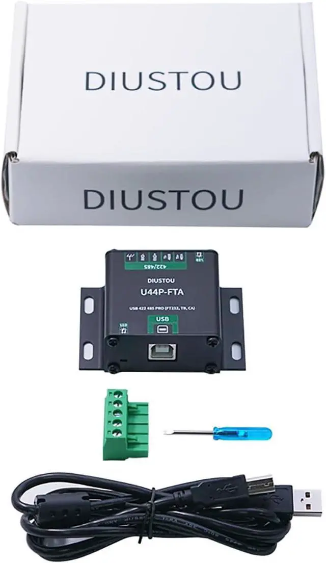 Alt view image 7 of 7 - Industrial USB to RS422/RS485 Converter Adapter (FT232 + SP3485), Isolated USB Serial Module, USB-B Interface, 5P 5.0mm Screw Terminal, DIN Rail Mount, Up to 2Mbps, Stable Data Transfer