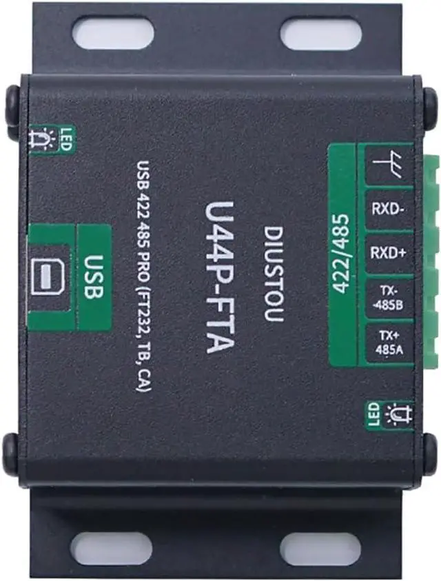 Alt view image 5 of 7 - Industrial USB to RS422/RS485 Converter Adapter (FT232 + SP3485), Isolated USB Serial Module, USB-B Interface, 5P 5.0mm Screw Terminal, DIN Rail Mount, Up to 2Mbps, Stable Data Transfer