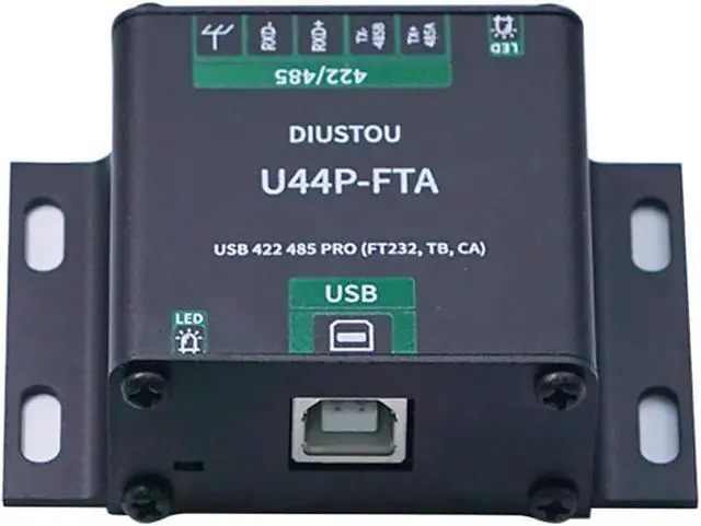 Alt view image 6 of 7 - Industrial USB to RS422/RS485 Converter Adapter (FT232 + SP3485), Isolated USB Serial Module, USB-B Interface, 5P 5.0mm Screw Terminal, DIN Rail Mount, Up to 2Mbps, Stable Data Transfer