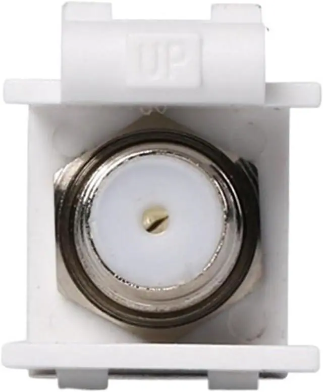 Alt view image 2 of 5 - Coax Keystone Plated Coaxial Connector Keystone Jack Insert for Wall Plate Outlet(16PCS)