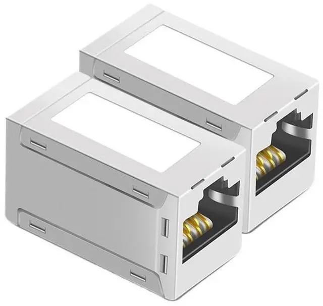 Main image of 1-10pcs RJ45 Coupler Ethernet Extender 10Gbps Female to Connector for Cat7/ Cat6 Cable(10PCS,CAT6A)