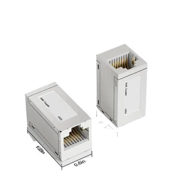 Alt view image 5 of 6 - 1-10pcs RJ45 Coupler Ethernet Extender 10Gbps Female to Connector for Cat7/ Cat6 Cable(10PCS,CAT6A)