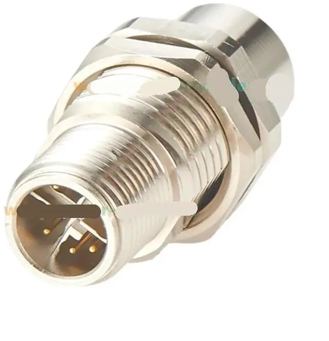 Main image of M12 X Code 8 Pin Male to Female Bulkhead Feedthrough Circular Connector IP67 Shielded 10Gbps Cat6A Ethernet Panel Mount Adapter