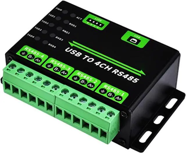 Main image of USB to RS485 Adapter, USB to 4 Way RS485 Converter Multi Systems for Industrial Control Data Collections, Instrumentations