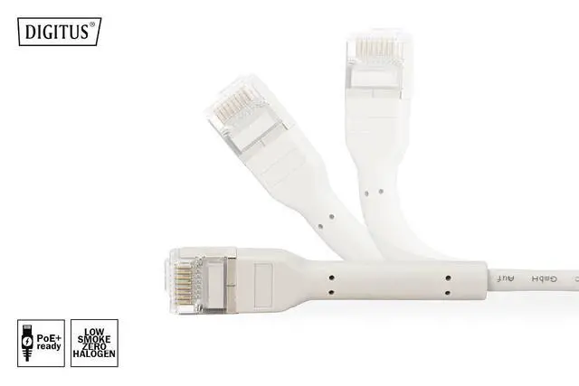 Alt view image 3 of 5 - DIGITUS LAN cable Cat 6A 3 m 10 pieces 10 Gbps flexible plug slim version AWG 32-7 RJ45 network cable F-FTP PoE+ LSZH compatible with Cat7, Cat6, Cat5e grey