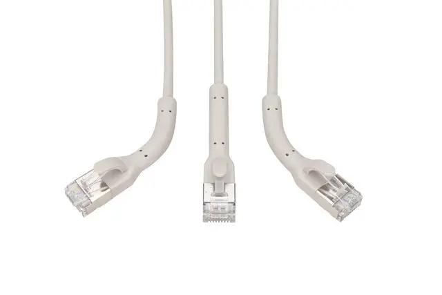 Alt view image 5 of 5 - DIGITUS LAN cable Cat 6A 3 m 10 pieces 10 Gbps flexible plug slim version AWG 32-7 RJ45 network cable F-FTP PoE+ LSZH compatible with Cat7, Cat6, Cat5e grey
