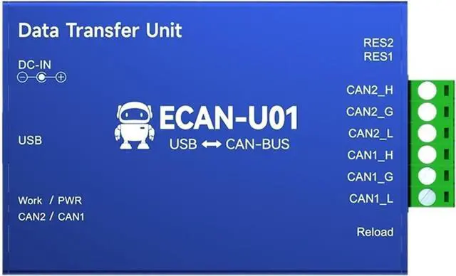 Main image of CAN2.0 Debugger CAN to USB Converter Bus Analyzer ECAN-U01 CAN-Bus Bidirectional 2-Way Isolated Transceiver USB2.0
