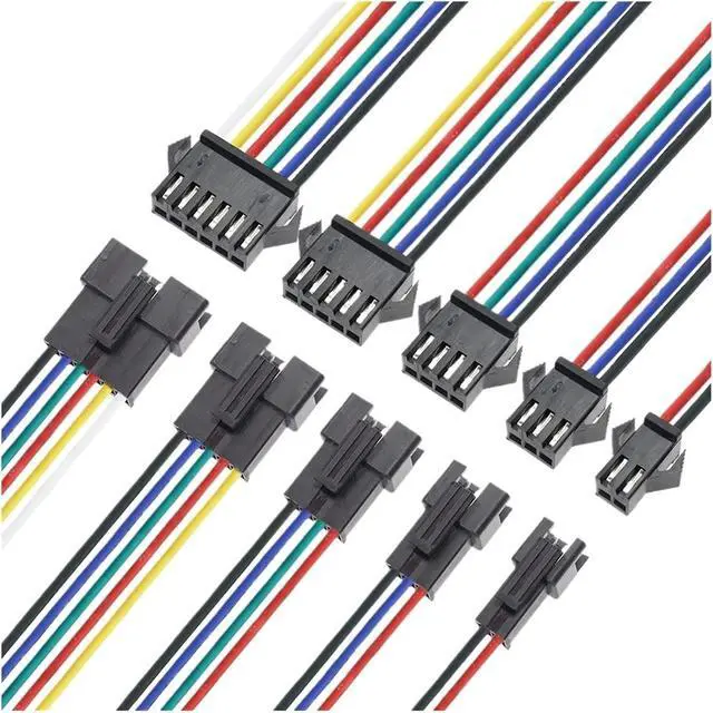 Alt view image 2 of 7 - Male and Female connectors with Cables 10PCS J+S+T S+M 2/3/4/5/6Pins 2.54MM Plugs Male to Female Wire Connector Cable Pigtail Plugs L+E+D Connecting line 20cm Long(6Pin Male)