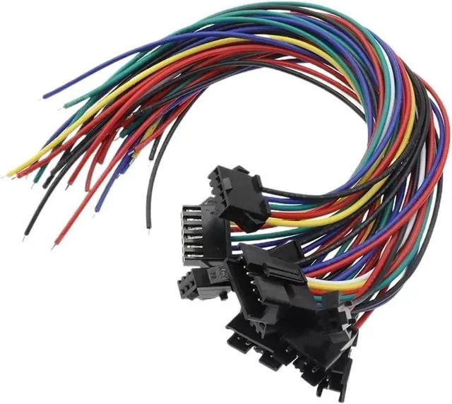 Alt view image 3 of 7 - Male and Female connectors with Cables 10PCS J+S+T S+M 2/3/4/5/6Pins 2.54MM Plugs Male to Female Wire Connector Cable Pigtail Plugs L+E+D Connecting line 20cm Long(6Pin Male)