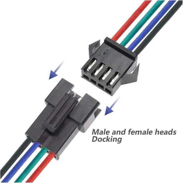 Alt view image 4 of 7 - Male and Female connectors with Cables 10PCS J+S+T S+M 2/3/4/5/6Pins 2.54MM Plugs Male to Female Wire Connector Cable Pigtail Plugs L+E+D Connecting line 20cm Long(6Pin Male)