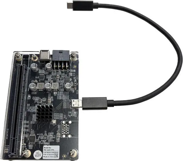 Alt view image 4 of 7 - PCIE 3.0 x16 22Gbps eGPU Docking, Thunderbolt 4 Cable, Compatible with External GPU Graphics Card Network Card for Windows Laptop Console Featuring Thunderbolt 3/4 USB 4 Adapter