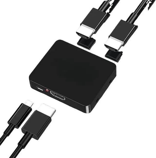Alt view image 4 of 4 - 4K HDMI Splitter - M>oni>tor Extender with 1 in 2 Out, Full HD 1080P 3D Support, 5V USB Powered, Flat Floppy Connector, Cat 5