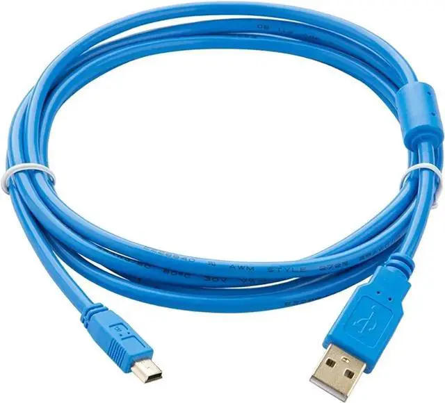 Alt view image 3 of 5 - USB-Q Suitable Q Series Programming Cable USB-Q06UDEH Q03UDE USB to Mini Port Download Cable(Gold Plated (Blue),5m)
