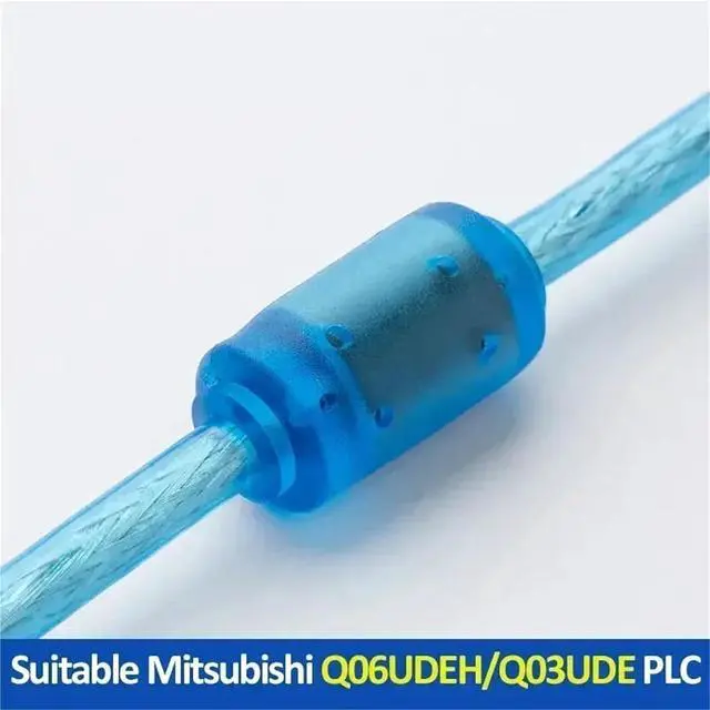 Alt view image 4 of 5 - USB-Q Suitable Q Series Programming Cable USB-Q06UDEH Q03UDE USB to Mini Port Download Cable(Gold Plated (Blue),5m)