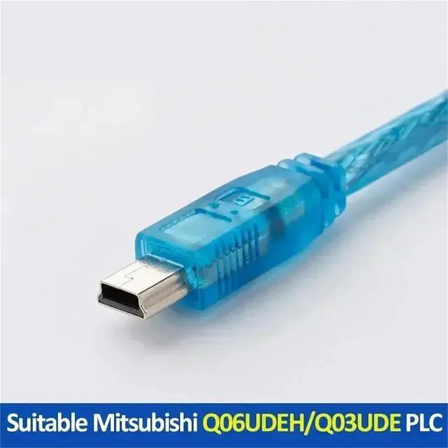 Alt view image 5 of 5 - USB-Q Suitable Q Series Programming Cable USB-Q06UDEH Q03UDE USB to Mini Port Download Cable(Gold Plated (Blue),5m)