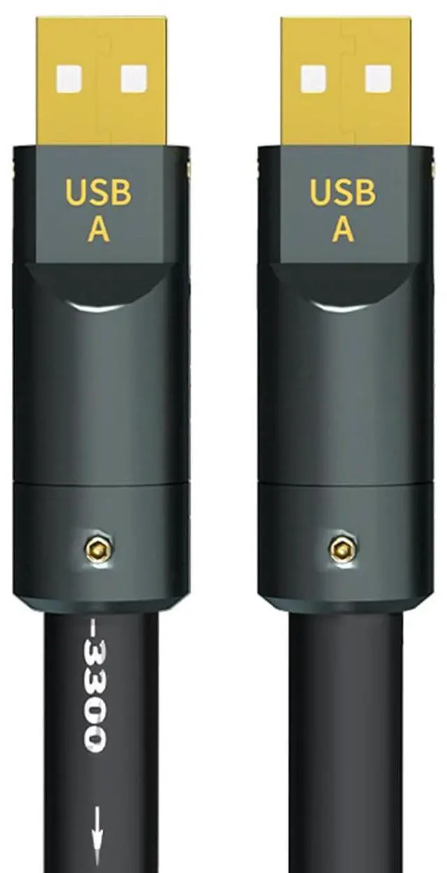 Main image of 6N Single Crystal Coppered USB A to A Cable Stable Transmission Enhances Shielding Clear Sound 50-200cm