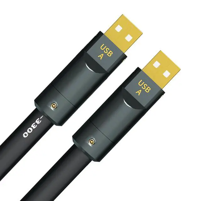 Alt view image 3 of 7 - 6N Single Crystal Coppered USB A to A Cable Stable Transmission Enhances Shielding Clear Sound 50-200cm