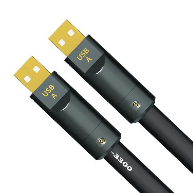 Alt view image 4 of 7 - 6N Single Crystal Coppered USB A to A Cable Stable Transmission Enhances Shielding Clear Sound 50-200cm