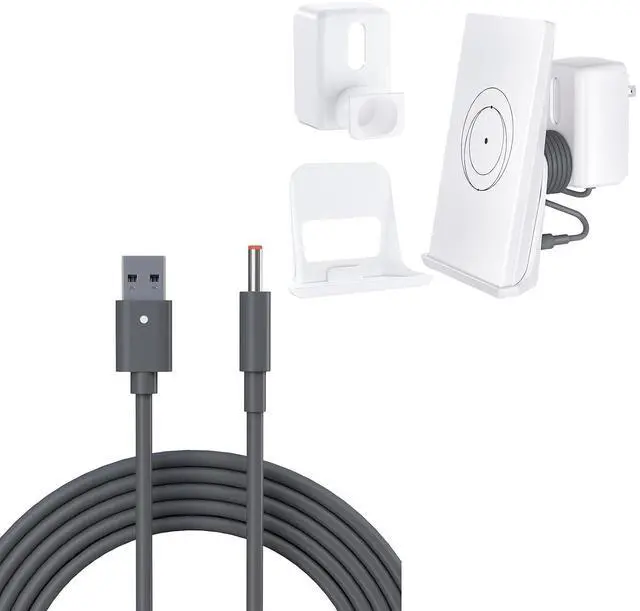Main image of Starlink Router Mini Cable - 2 Pack (1FT + 6.5FT) USB-A to DC Power Cable Compatible with Starlink Mini Router,Starlinks Routers Mount, 2 in1 Wall Mount for Starlinks Routers Minis and Power Supply